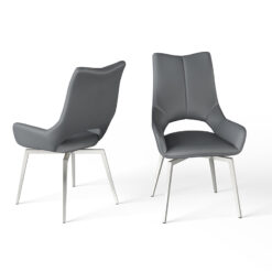 Sigma Swivel Dining Chair Grey