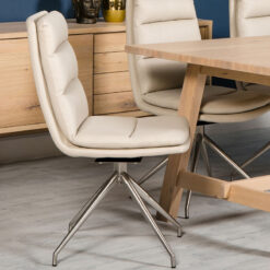 Nobo chair taupe stainless steel base