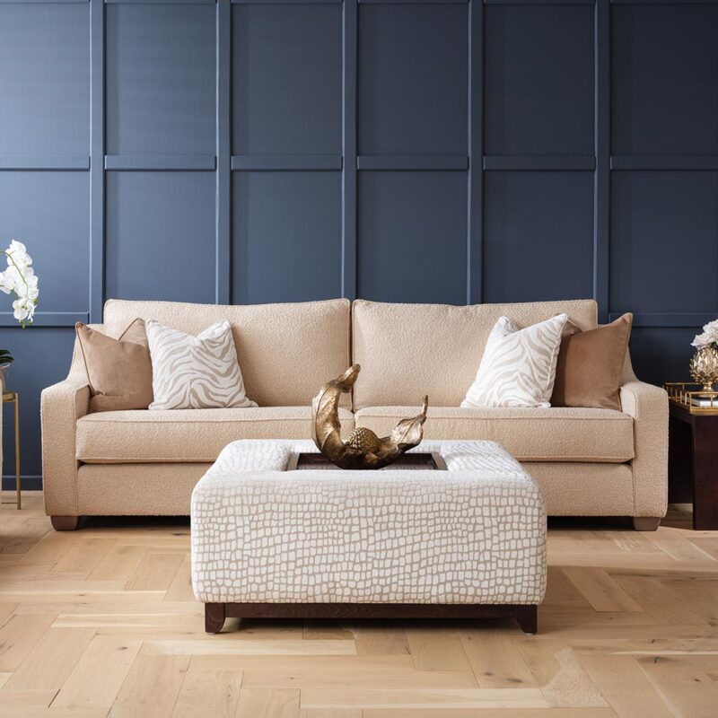 Hadley sofa in a neutral fabric