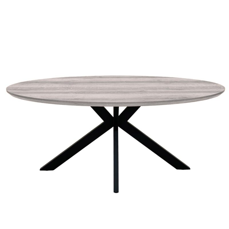 Manhattan grey oval table