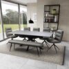 Libra sintered stone grey extending table