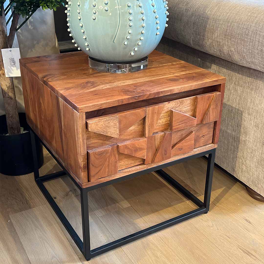 Aztec lamp table