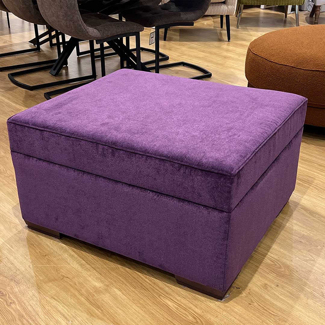 large purple footstool