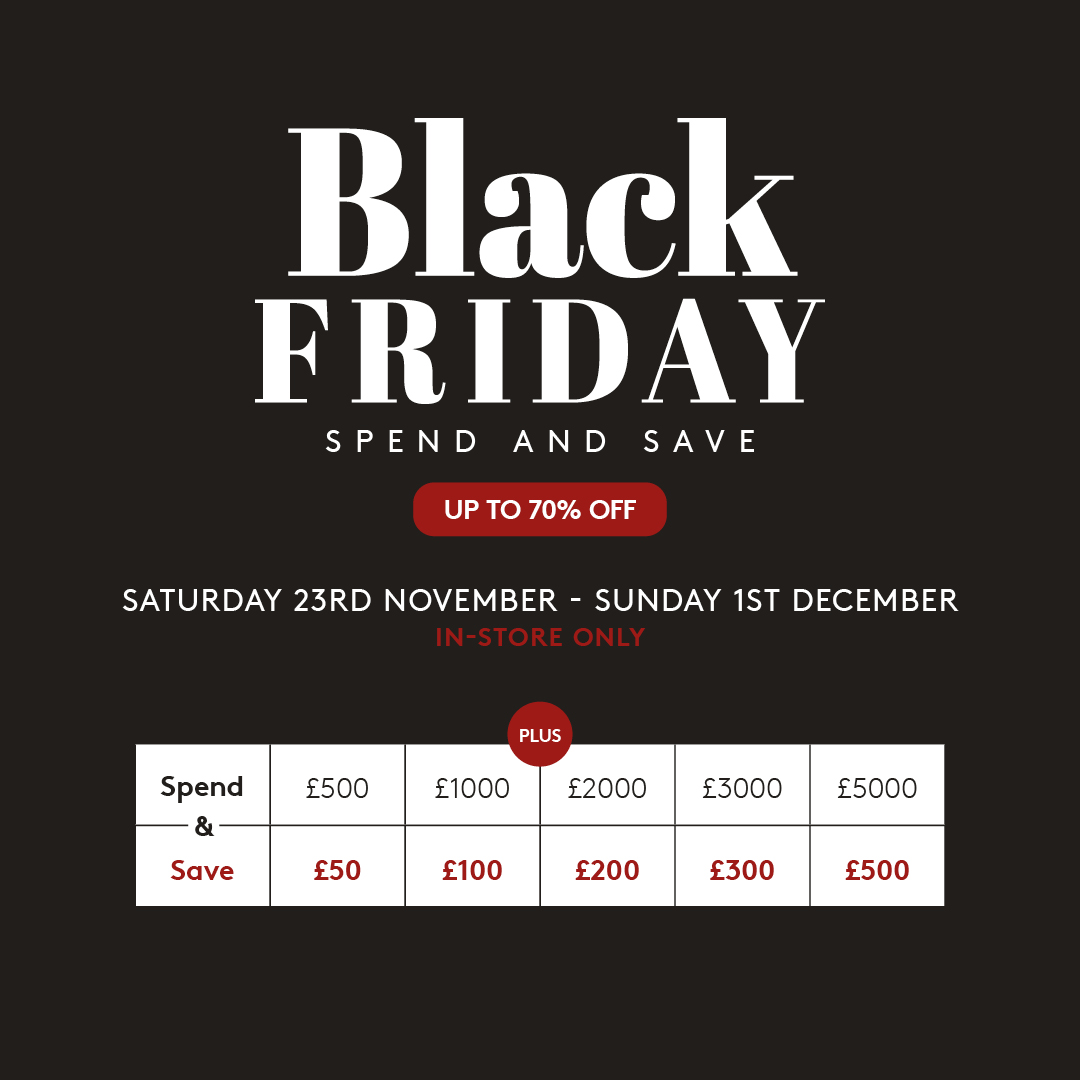 Black Friday Spend and save event. Up to 70% off sofas and furniture.