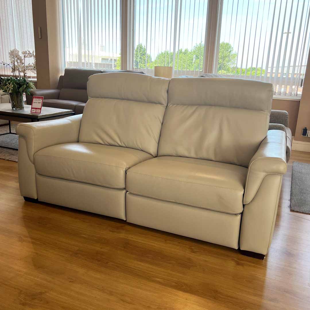 Artemis leather 3 seater power recliner sofa