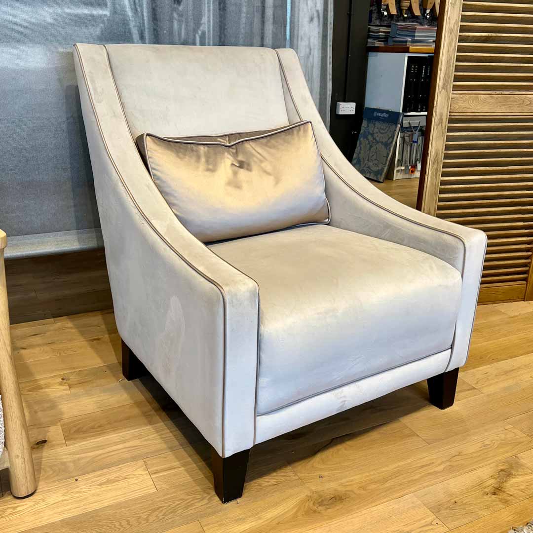 Mattise accent chair handmade by us in High Wycombe
