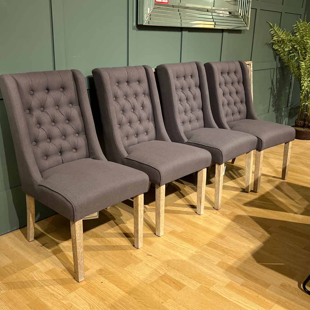 Pisa buttoned back dining chairs