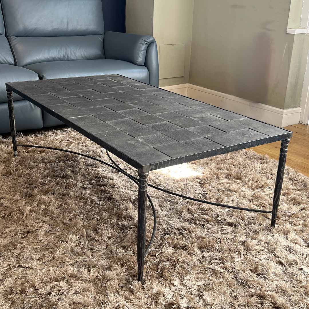 Stone square top coffee table