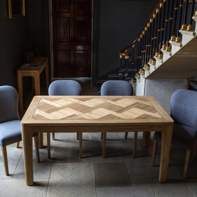 Archway 160cm dining table. Solid rustic teak wood