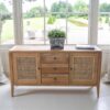 Archway large sideboard in rustic solid teak
