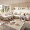 Nyla large corner sofa with footstool RHF