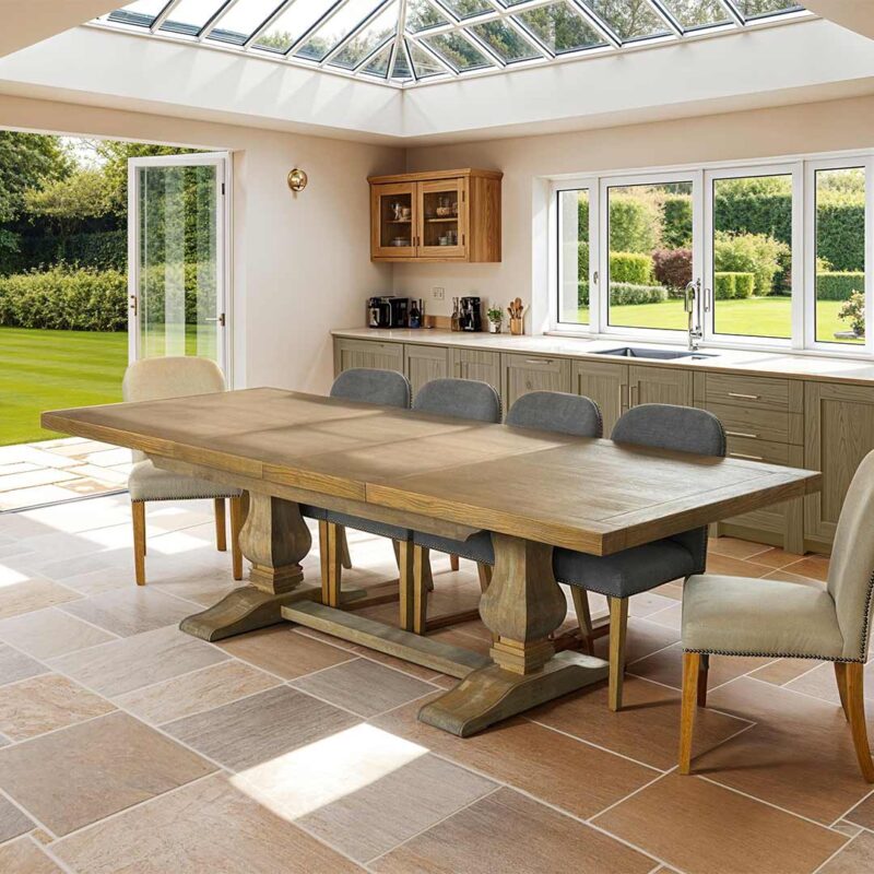 Monastery extending dining table