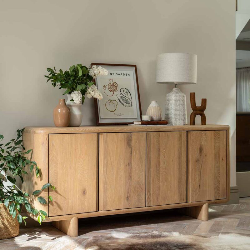 Flynn white oak sideboard