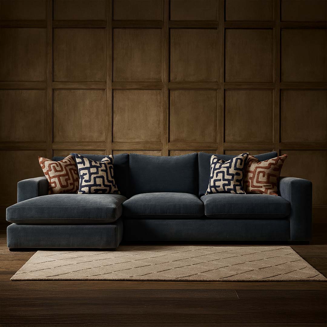 Maine large chaise end sofa