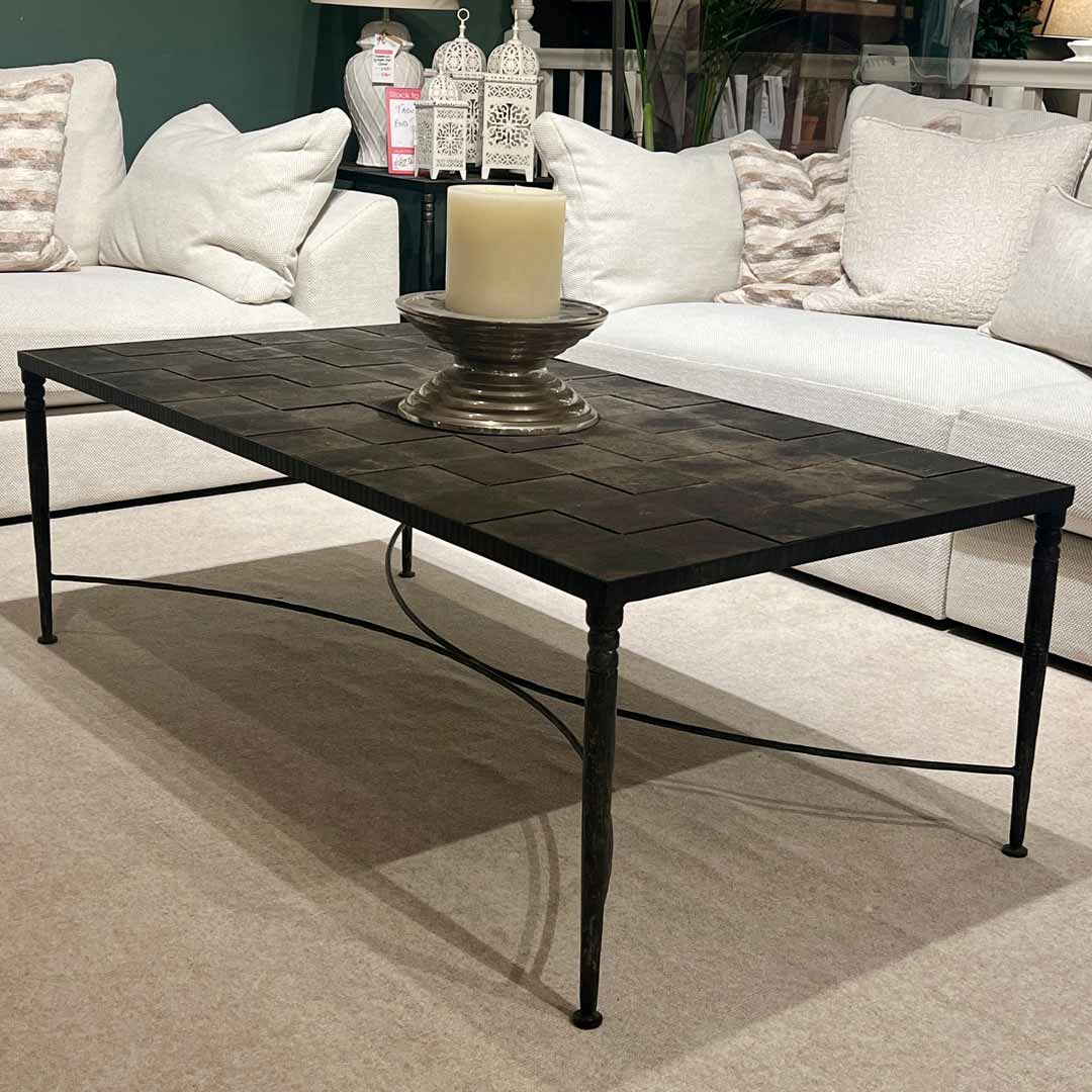 Tagus black iron coffee table
