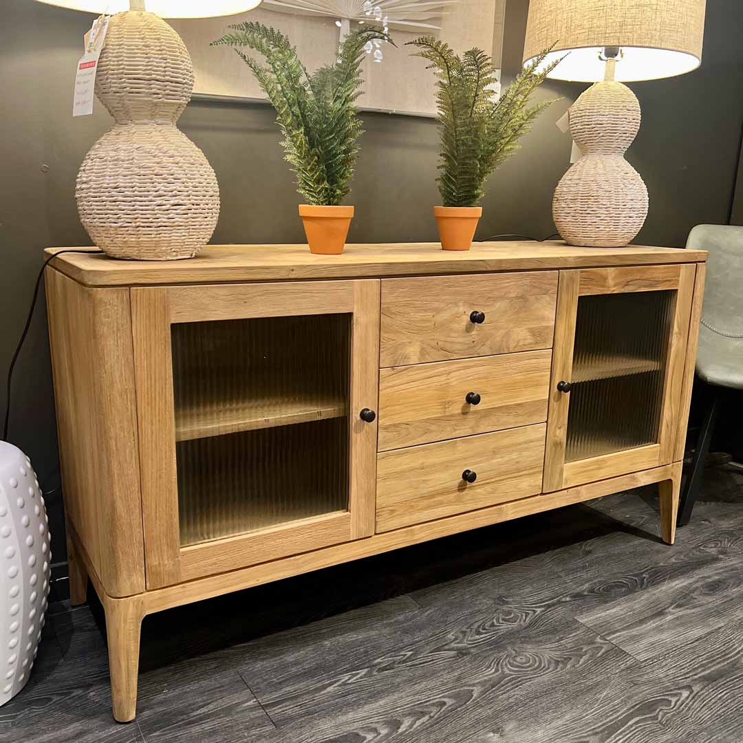 Telford reclaimed wood 2 door, 3 drawer sideboard