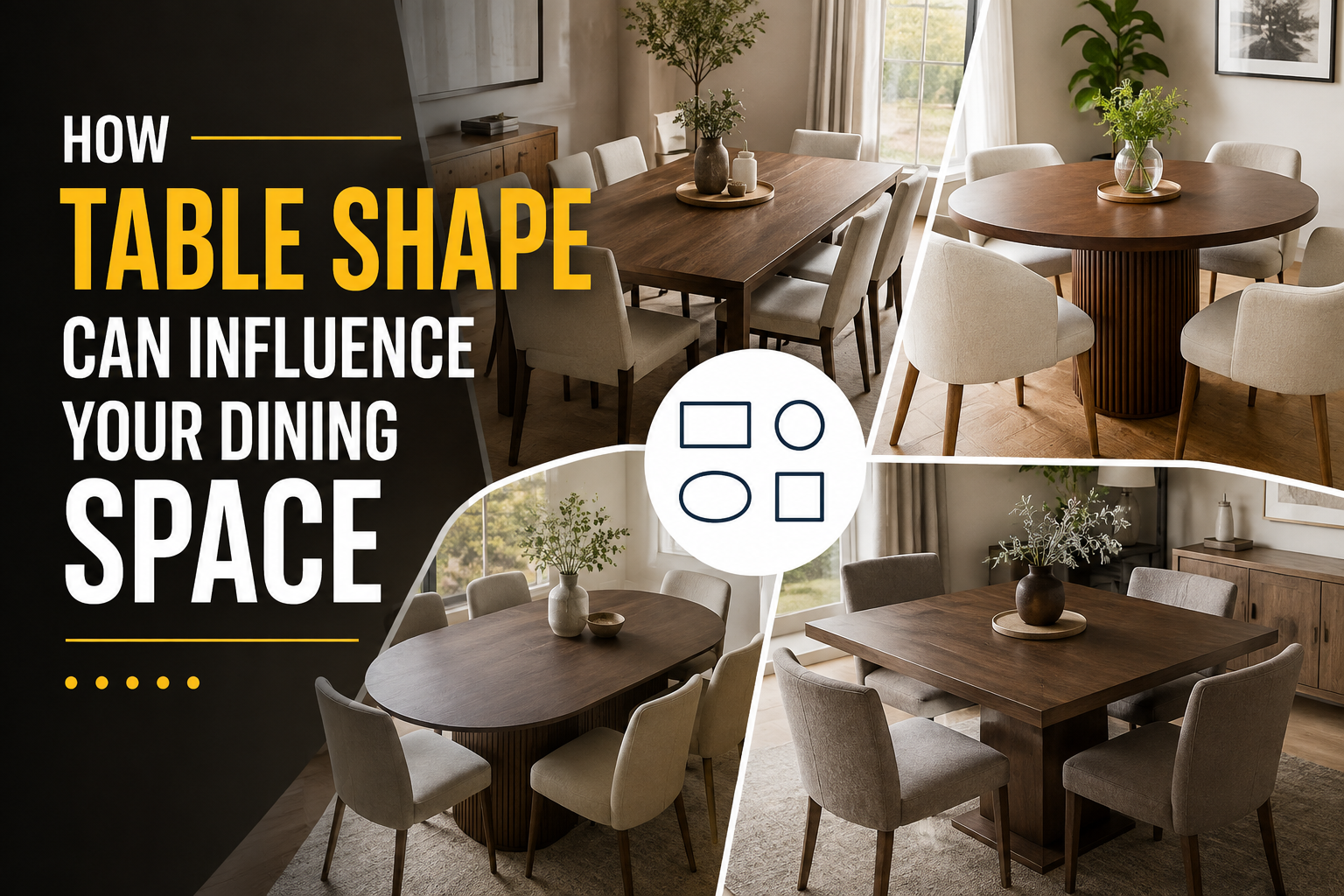 How Table Shape Can Influence the Look of Your Dining Space