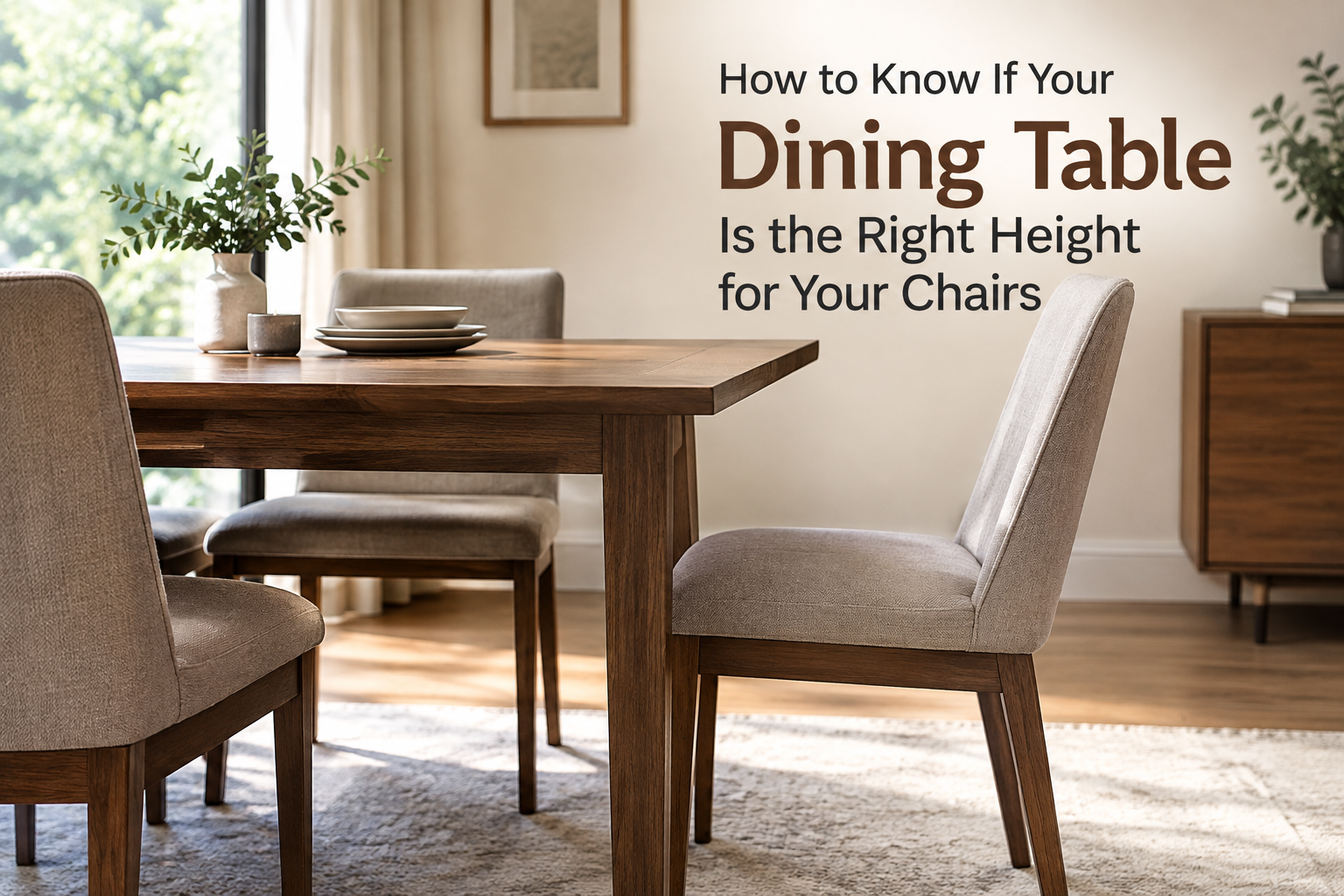 How to Know If Your Dining Table Is the Right Height for Your Chairs