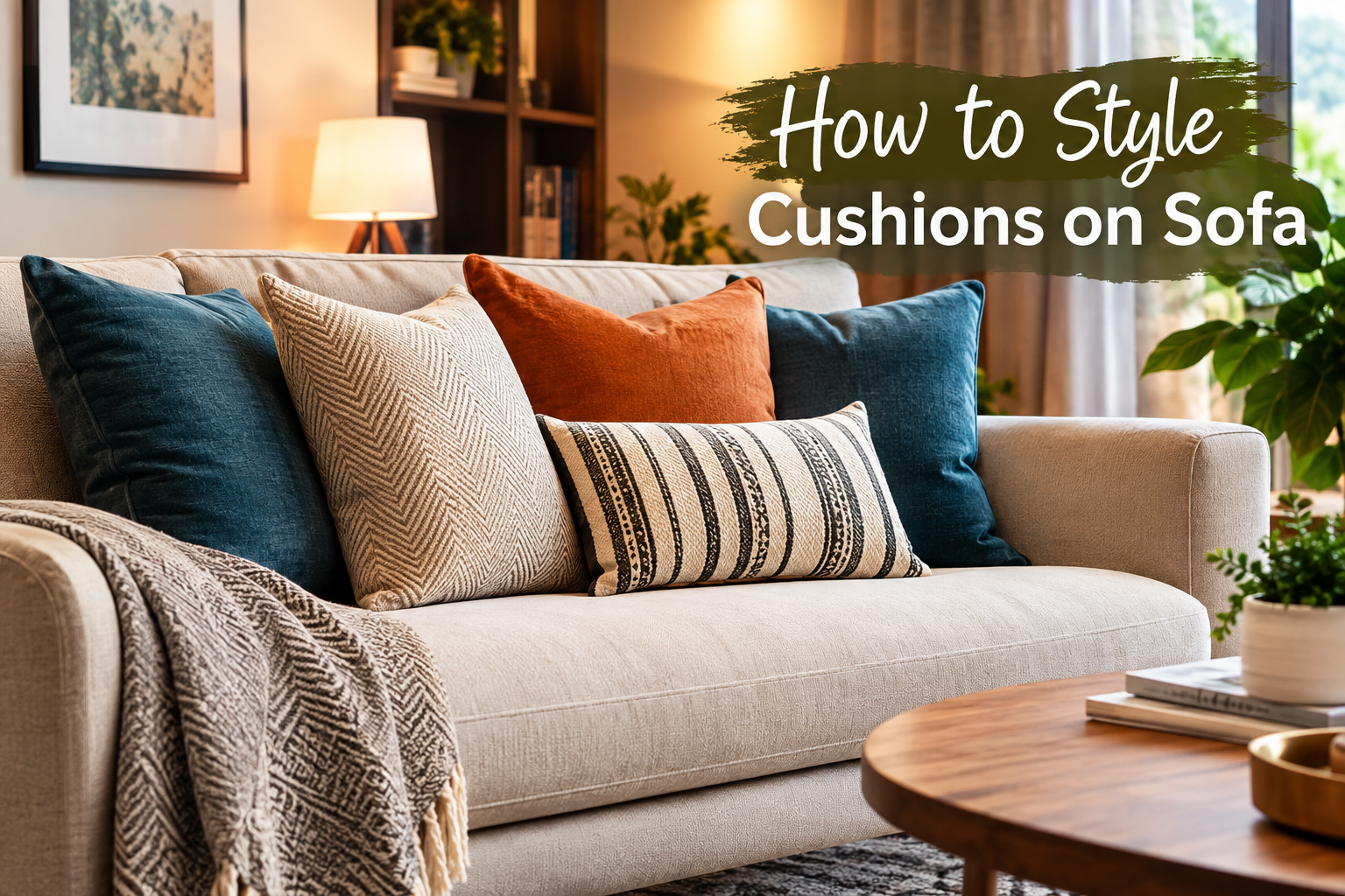 How to Style Cushions on Sofa